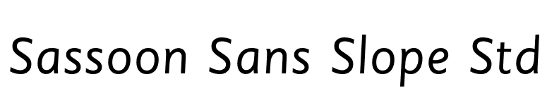 Sassoon Sans Slope Std font preview
