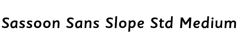 Sassoon Sans Slope Std Medium font preview