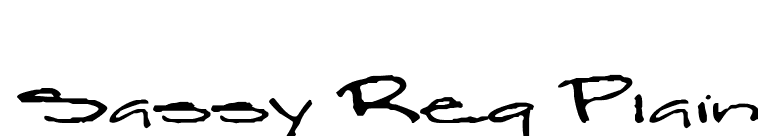 Sassy Reg Plain font preview