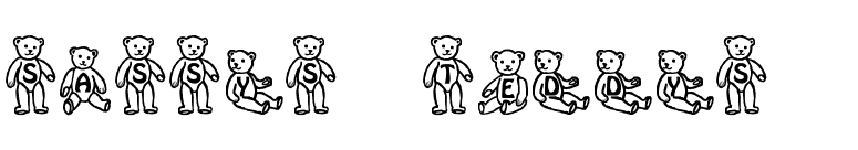 Sassys Teddys 1 font preview