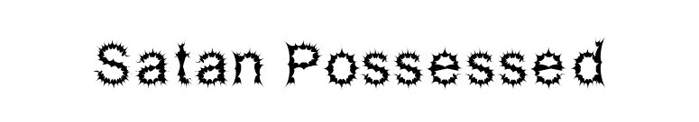 Satan Possessed font preview