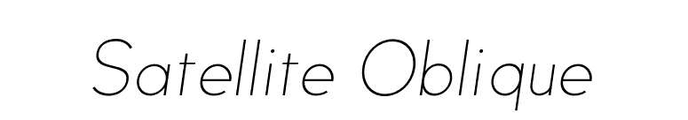 Satellite Oblique font preview