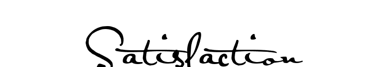 Satisfaction font preview