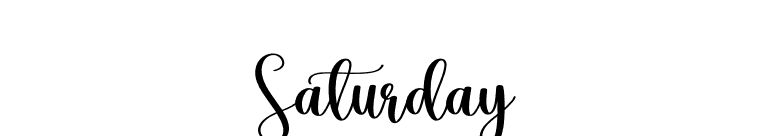 Saturday font preview