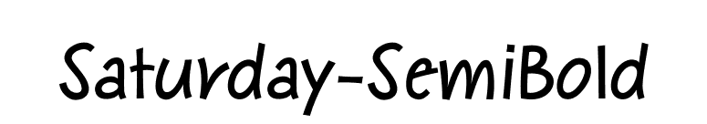 Saturday-SemiBold font preview