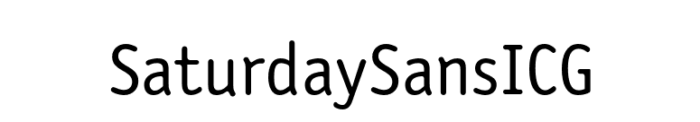 SaturdaySansICG font preview