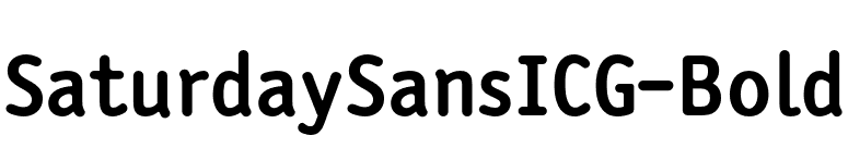 SaturdaySansICG-Bold font preview
