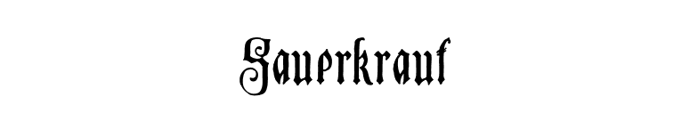 Sauerkraut font preview