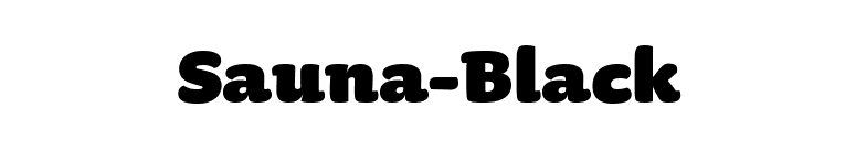 Sauna-Black font preview
