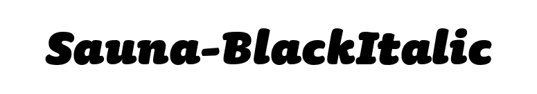 Sauna-BlackItalic font preview