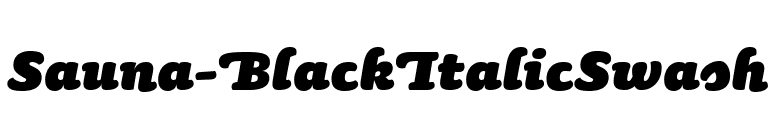 Sauna-BlackItalicSwash font preview