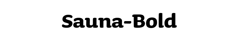 Sauna-Bold font preview