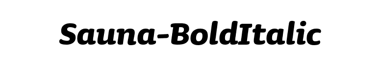 Sauna-BoldItalic font preview