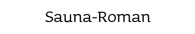 Sauna-Roman font preview
