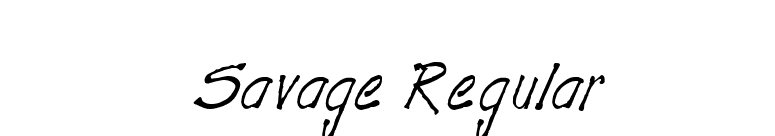 Savage Regular font preview