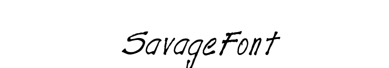 SavageFont font preview