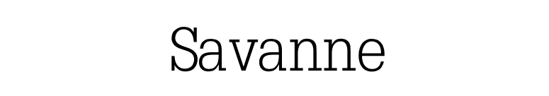 Savanne font preview