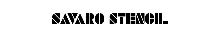 SAVARO STENCIL font preview