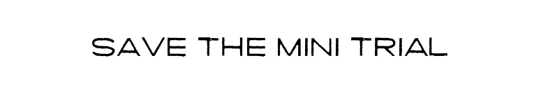 SAVE THE MINI TRIAL font preview