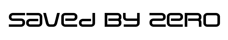 Saved By Zero font preview