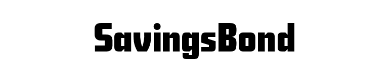SavingsBond font preview