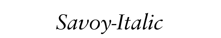 Savoy-Italic font preview