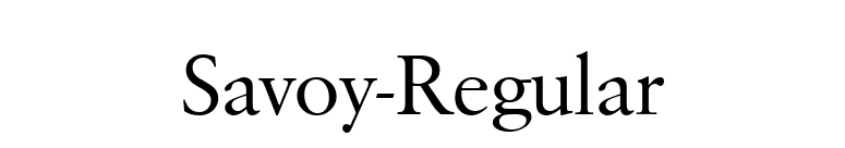 Savoy-Regular font preview