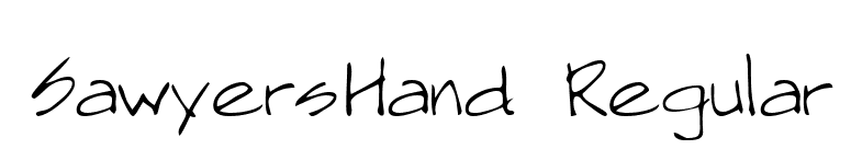 SawyersHand Regular font preview