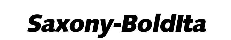 Saxony-BoldIta font preview