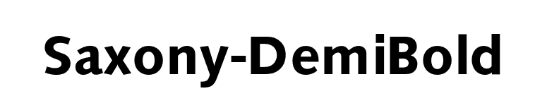 Saxony-DemiBold font preview