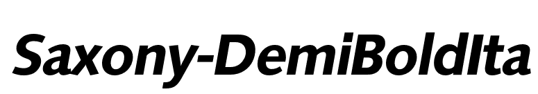 Saxony-DemiBoldIta font preview
