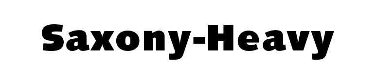 Saxony-Heavy font preview
