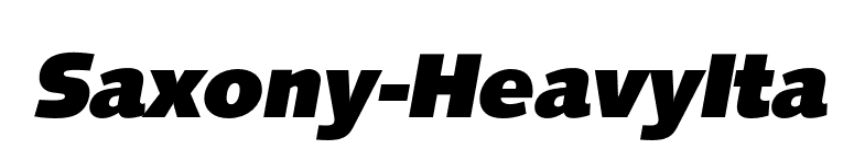 Saxony-HeavyIta font preview