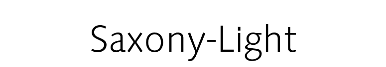 Saxony-Light font preview