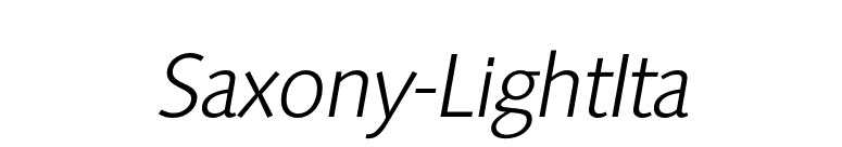 Saxony-LightIta font preview