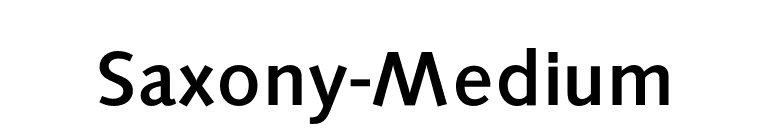 Saxony-Medium font preview