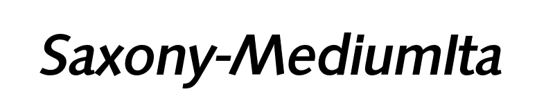 Saxony-MediumIta font preview