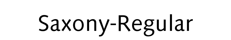 Saxony-Regular font preview