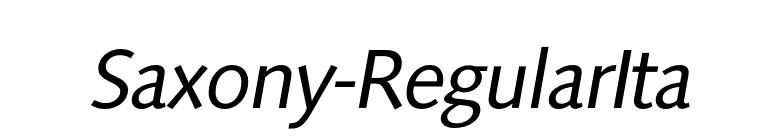 Saxony-RegularIta font preview