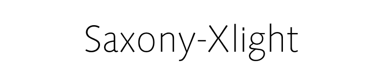 Saxony-Xlight font preview