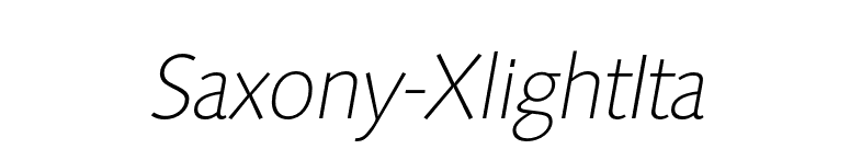 Saxony-XlightIta font preview