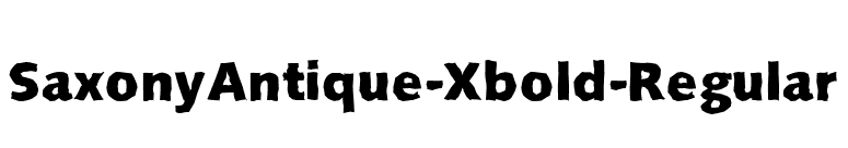 SaxonyAntique-Xbold-Regular font preview