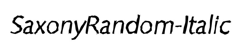 SaxonyRandom-Italic font preview