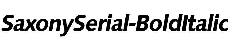 SaxonySerial-BoldItalic font preview