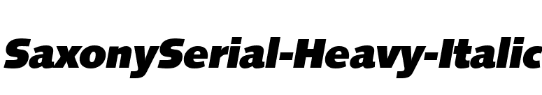 SaxonySerial-Heavy-Italic font preview