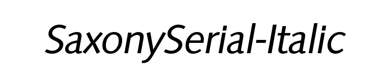 SaxonySerial-Italic font preview