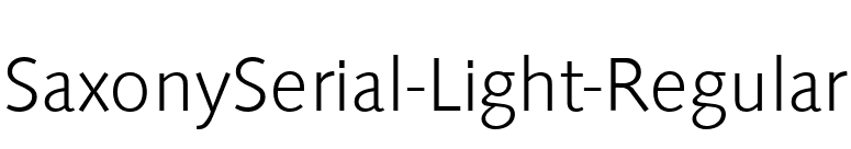 SaxonySerial-Light-Regular font preview