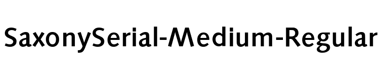SaxonySerial-Medium-Regular font preview
