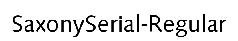 SaxonySerial-Regular font preview