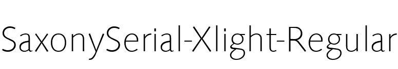 SaxonySerial-Xlight-Regular font preview